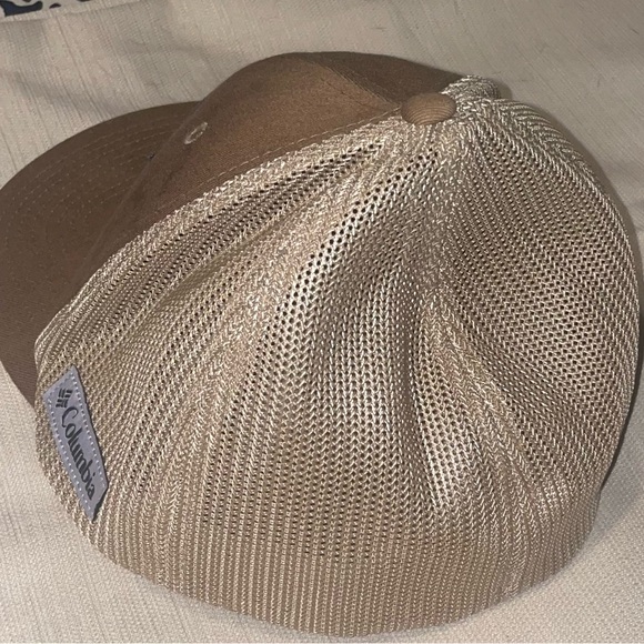 Columbia cap brown American flag in pine trees netted back for air. L/XL fitted - Picture 3 of 4